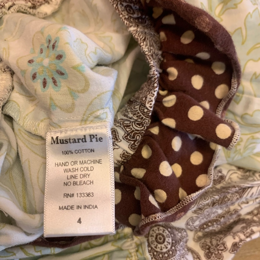 Mud Pie Floral and Polka Dot Kids Bottoms - Picture 6 of 7